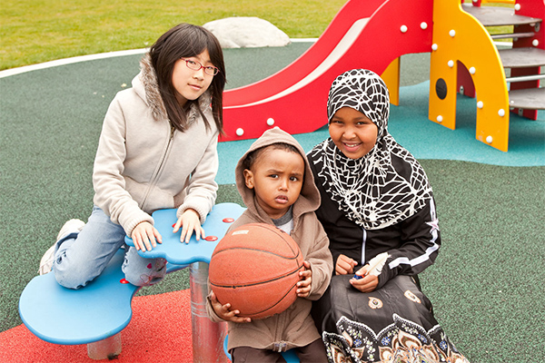 Children on a playground