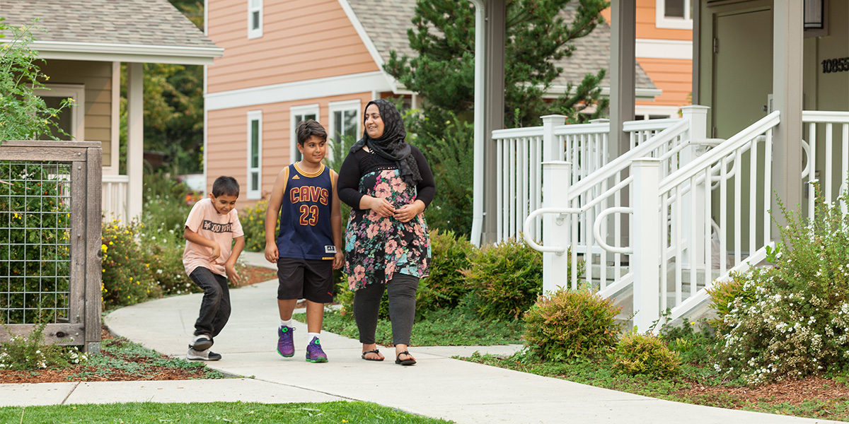 Family walking at Seola Gardens