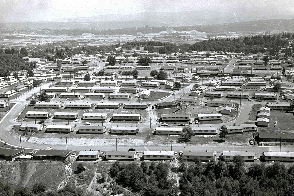 Park Lake Homes aerial taken in the 1940s