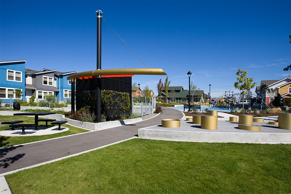 Park with functional public art installation